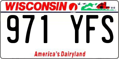 WI license plate 971YFS