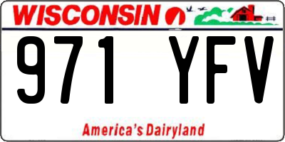 WI license plate 971YFV