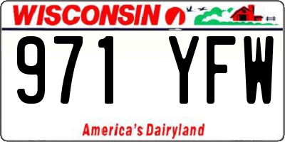 WI license plate 971YFW