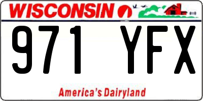WI license plate 971YFX