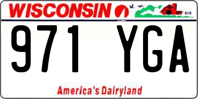 WI license plate 971YGA