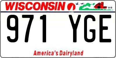 WI license plate 971YGE