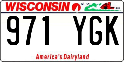 WI license plate 971YGK