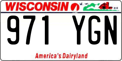 WI license plate 971YGN