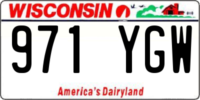 WI license plate 971YGW