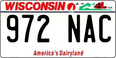 WI license plate 972NAC