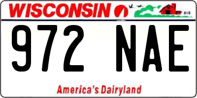 WI license plate 972NAE