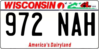 WI license plate 972NAH