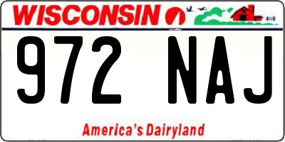 WI license plate 972NAJ