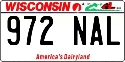 WI license plate 972NAL