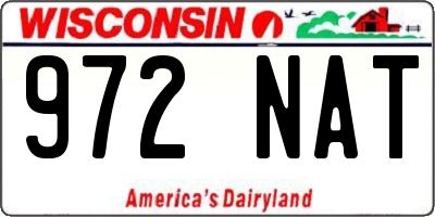 WI license plate 972NAT