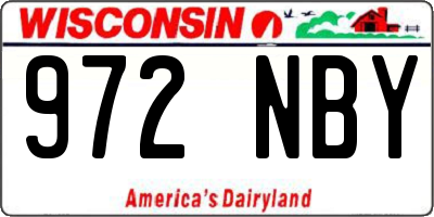 WI license plate 972NBY