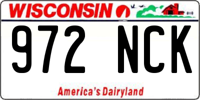 WI license plate 972NCK