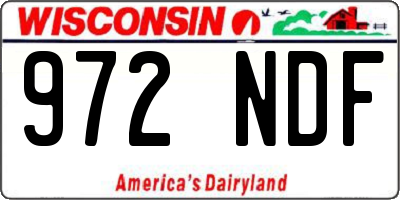 WI license plate 972NDF