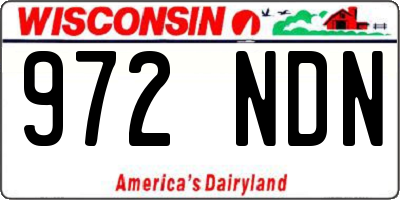 WI license plate 972NDN