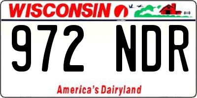 WI license plate 972NDR