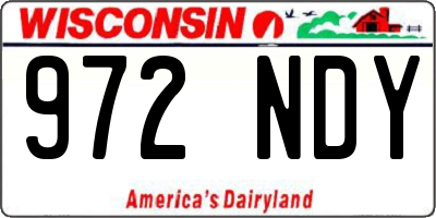 WI license plate 972NDY