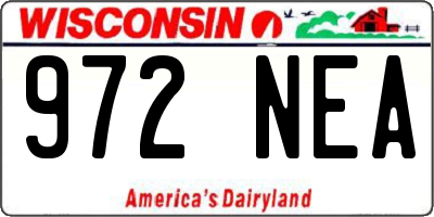 WI license plate 972NEA