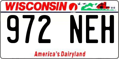 WI license plate 972NEH