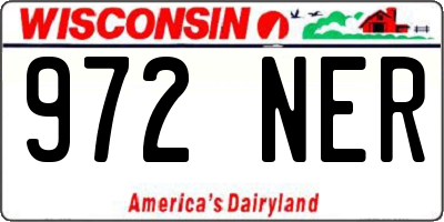 WI license plate 972NER