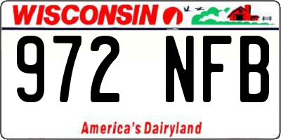 WI license plate 972NFB