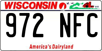 WI license plate 972NFC
