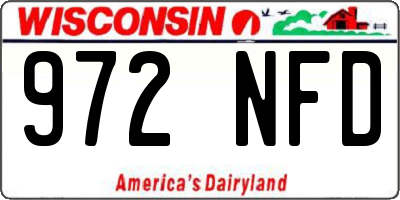 WI license plate 972NFD