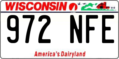 WI license plate 972NFE