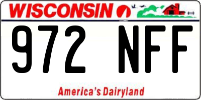 WI license plate 972NFF