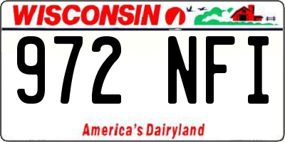 WI license plate 972NFI