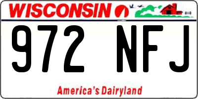 WI license plate 972NFJ