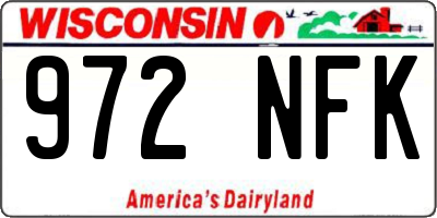 WI license plate 972NFK