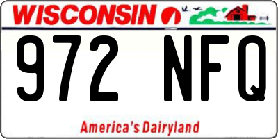 WI license plate 972NFQ