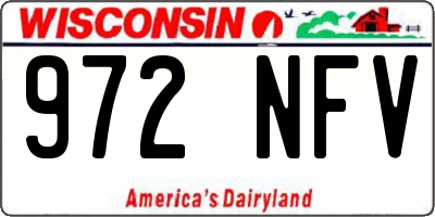 WI license plate 972NFV