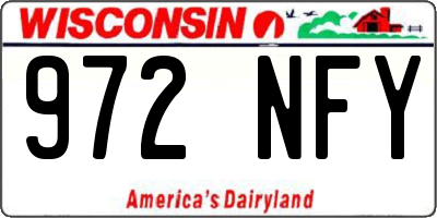 WI license plate 972NFY