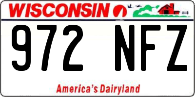 WI license plate 972NFZ