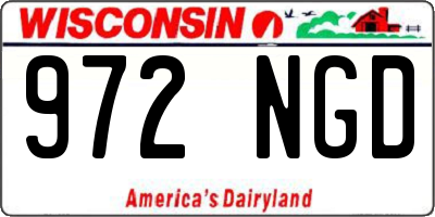 WI license plate 972NGD