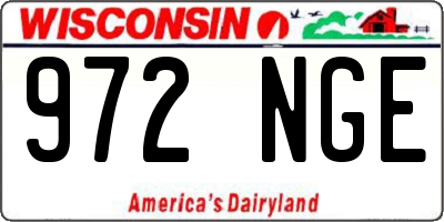 WI license plate 972NGE