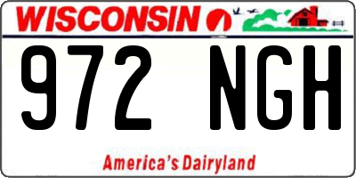 WI license plate 972NGH