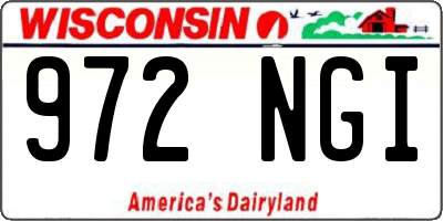 WI license plate 972NGI