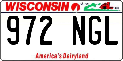 WI license plate 972NGL