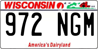 WI license plate 972NGM