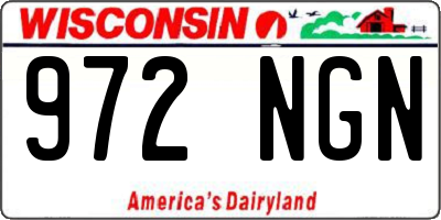WI license plate 972NGN