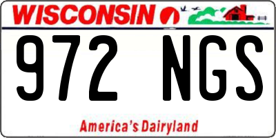 WI license plate 972NGS