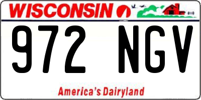 WI license plate 972NGV