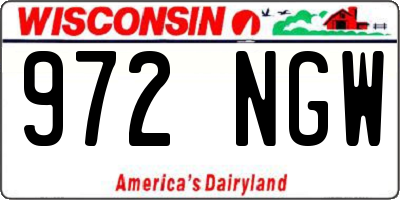 WI license plate 972NGW