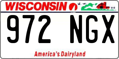 WI license plate 972NGX
