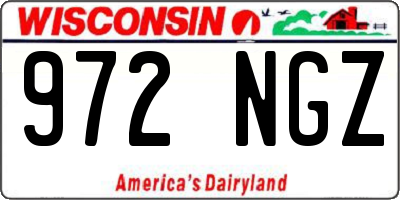 WI license plate 972NGZ