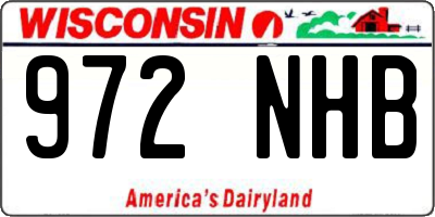 WI license plate 972NHB