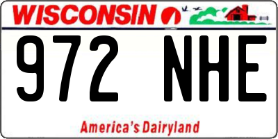 WI license plate 972NHE